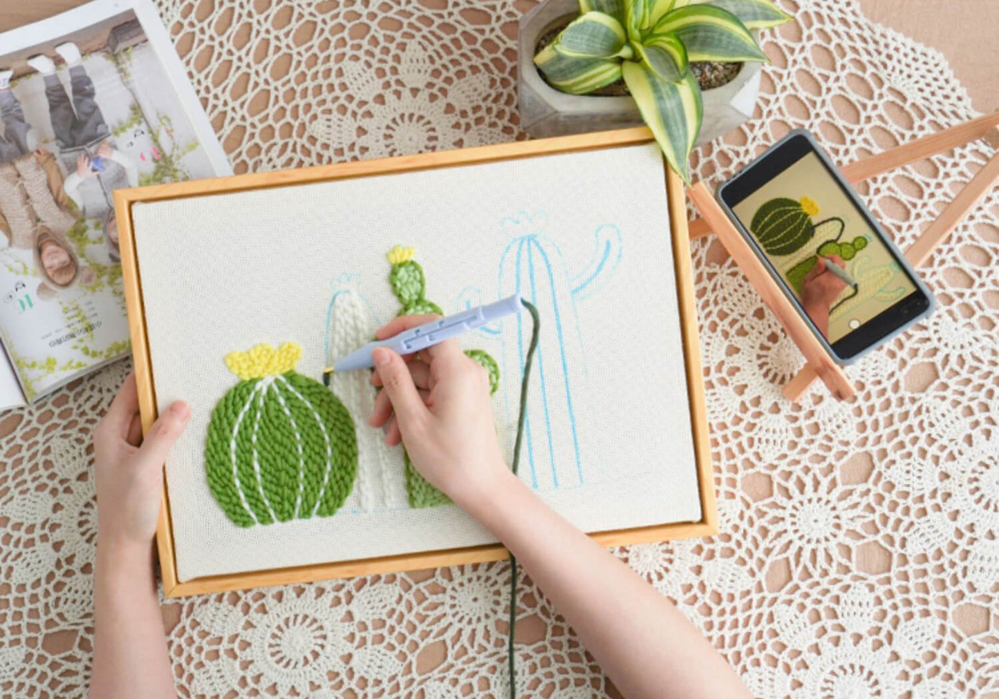 Cactus Punch Needle Kit