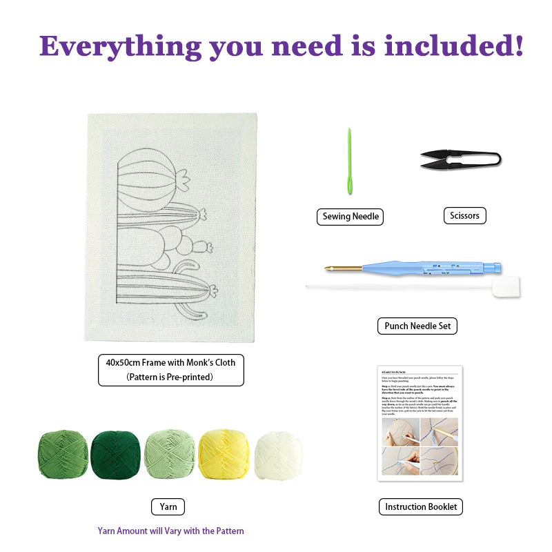 Cactus Punch Needle Kit