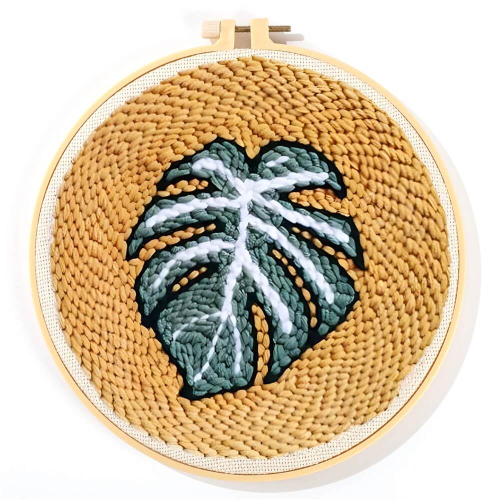 Sunny Monstera Punch Needle Kit