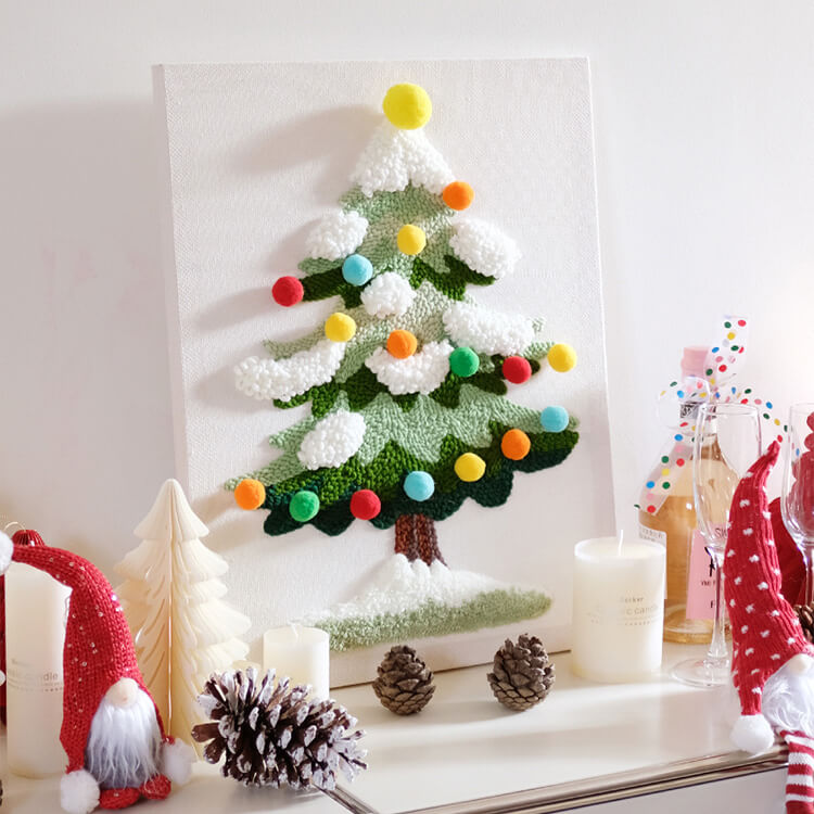 Festive Christmas Tree Punch Needle Kit