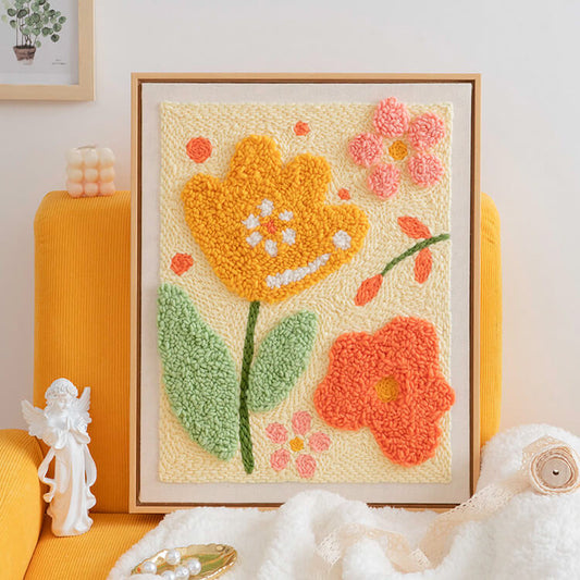 Bright Florals Punch Needle Kit
