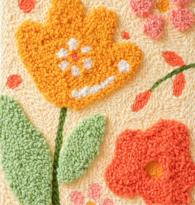 Bright Florals Punch Needle Kit