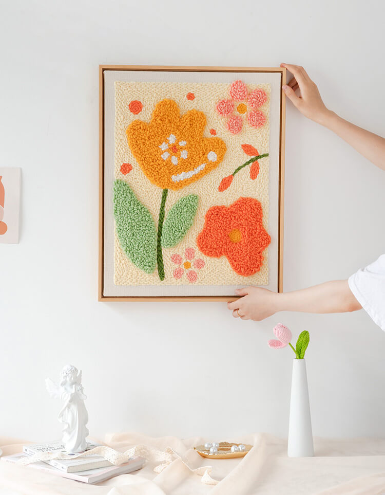 Bright Florals Punch Needle Kit
