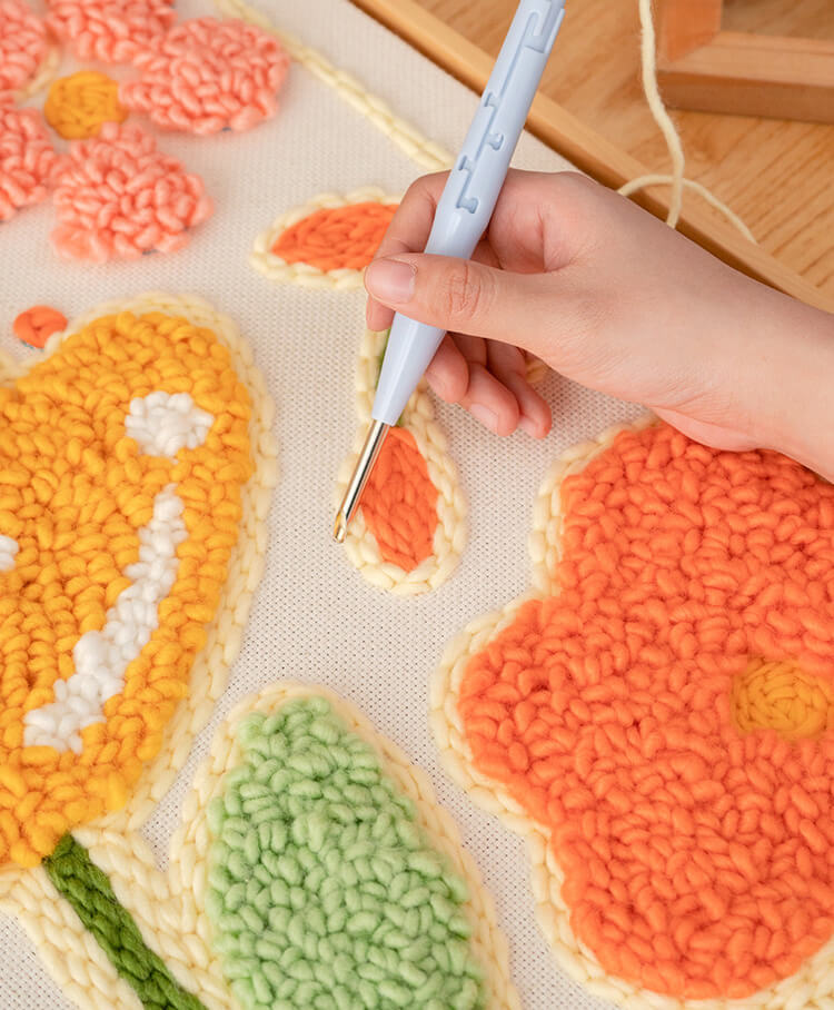 Bright Florals Punch Needle Kit