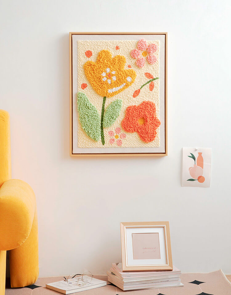 Bright Florals Punch Needle Kit