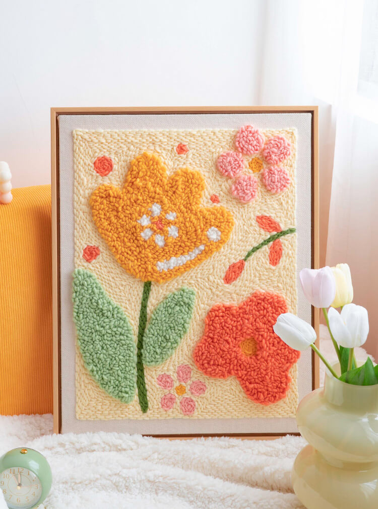 Bright Florals Punch Needle Kit