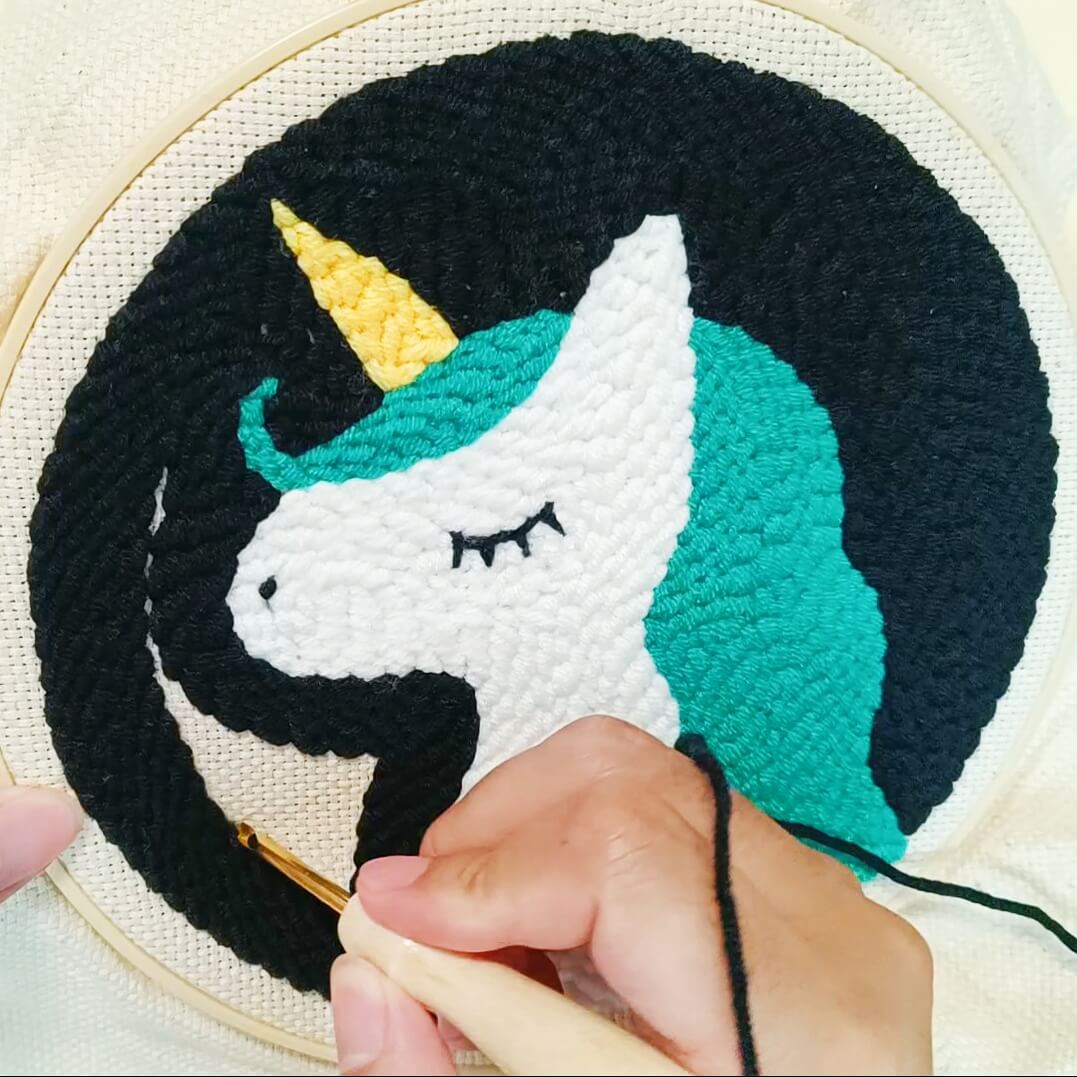Blue Unicorn Punch Needle Kit