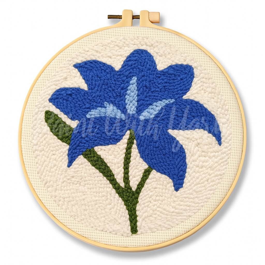 Blue Lily Punch Needle Kit