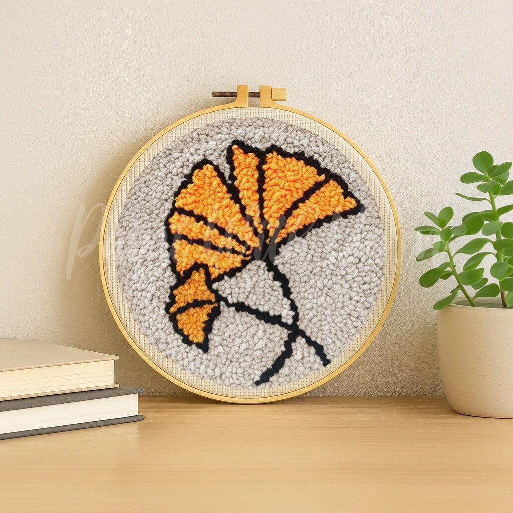 Golden Ginkgo Punch Needle Kit