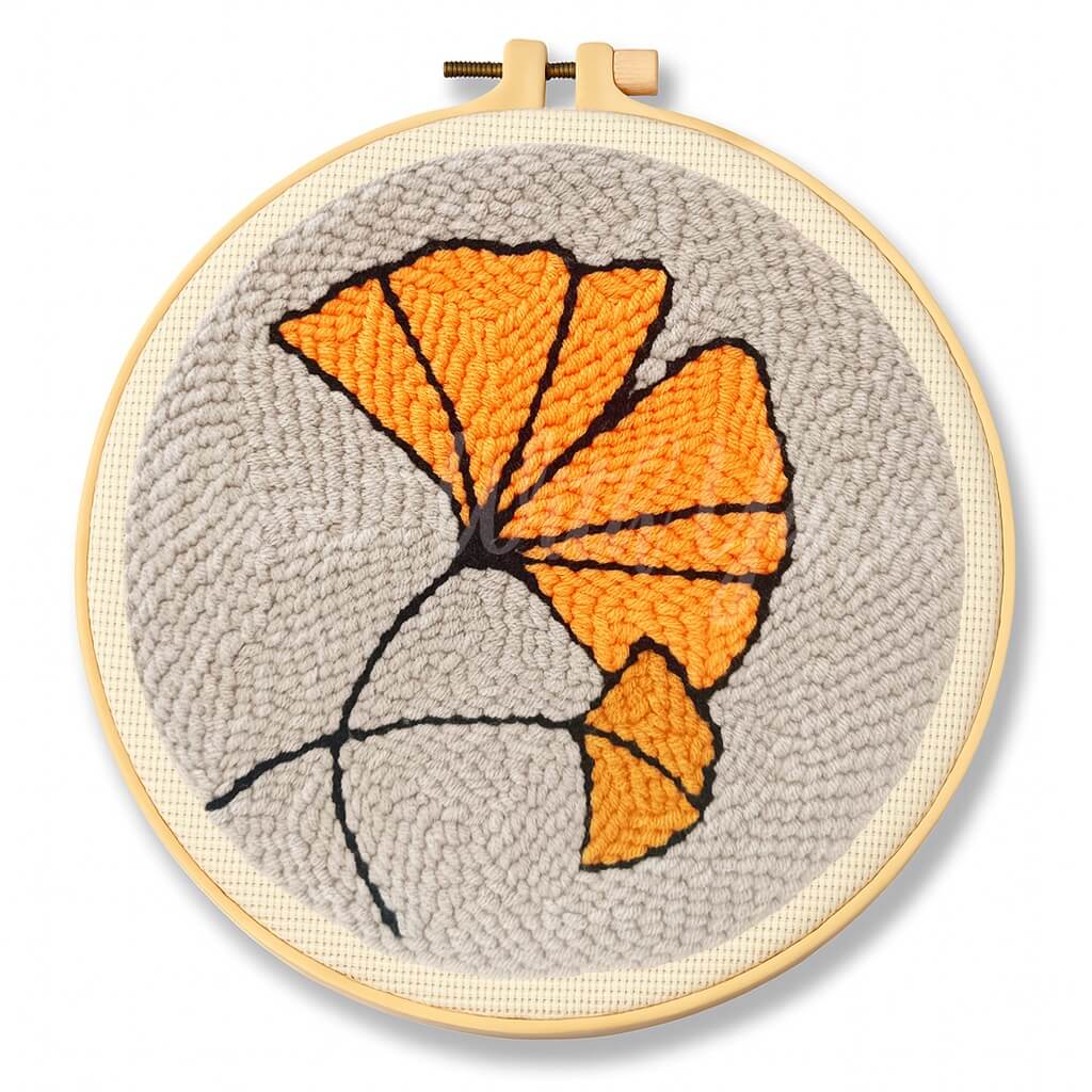 Golden Ginkgo Punch Needle Kit