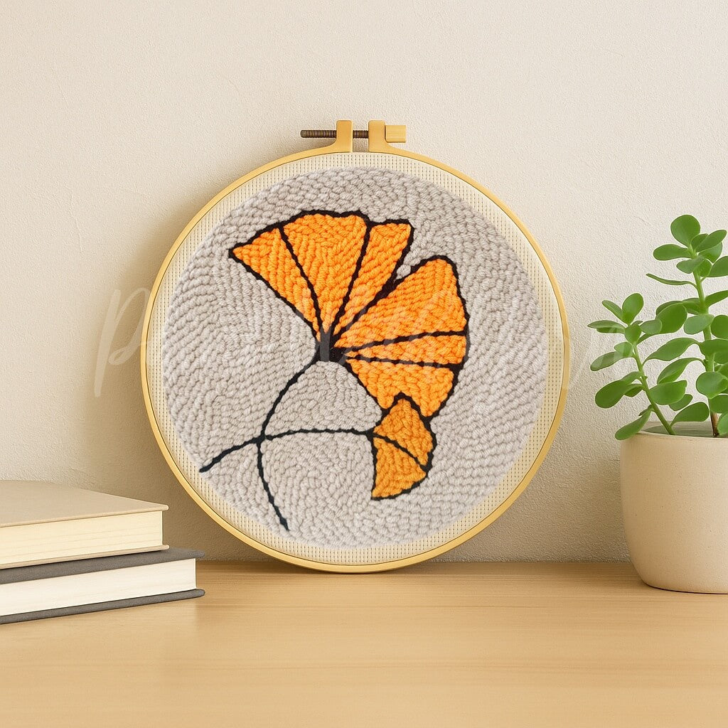 Golden Ginkgo Punch Needle Kit