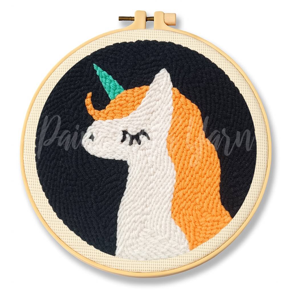 Golden Unicorn Punch Needle Kit