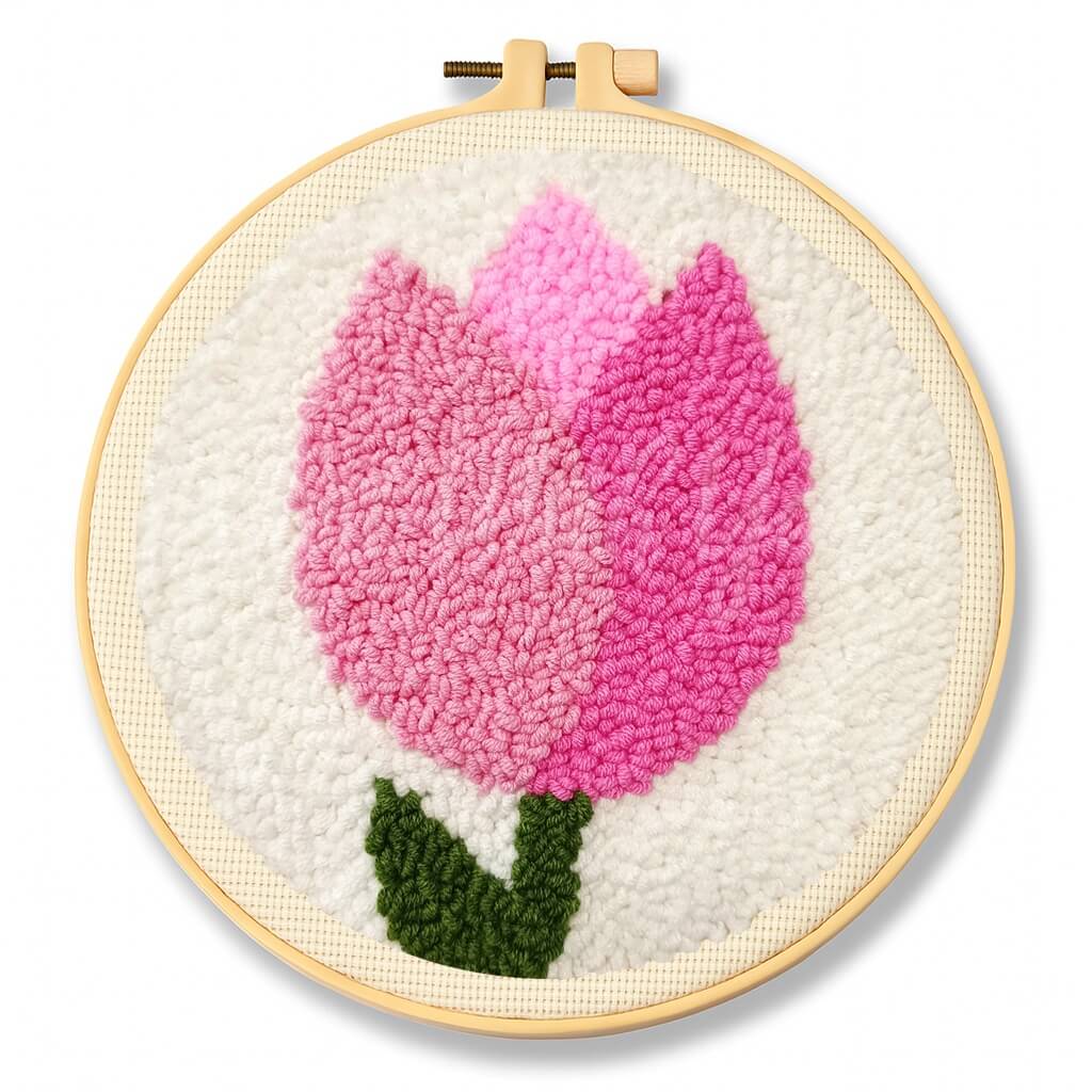 Pink Bloom Punch Needle Kit