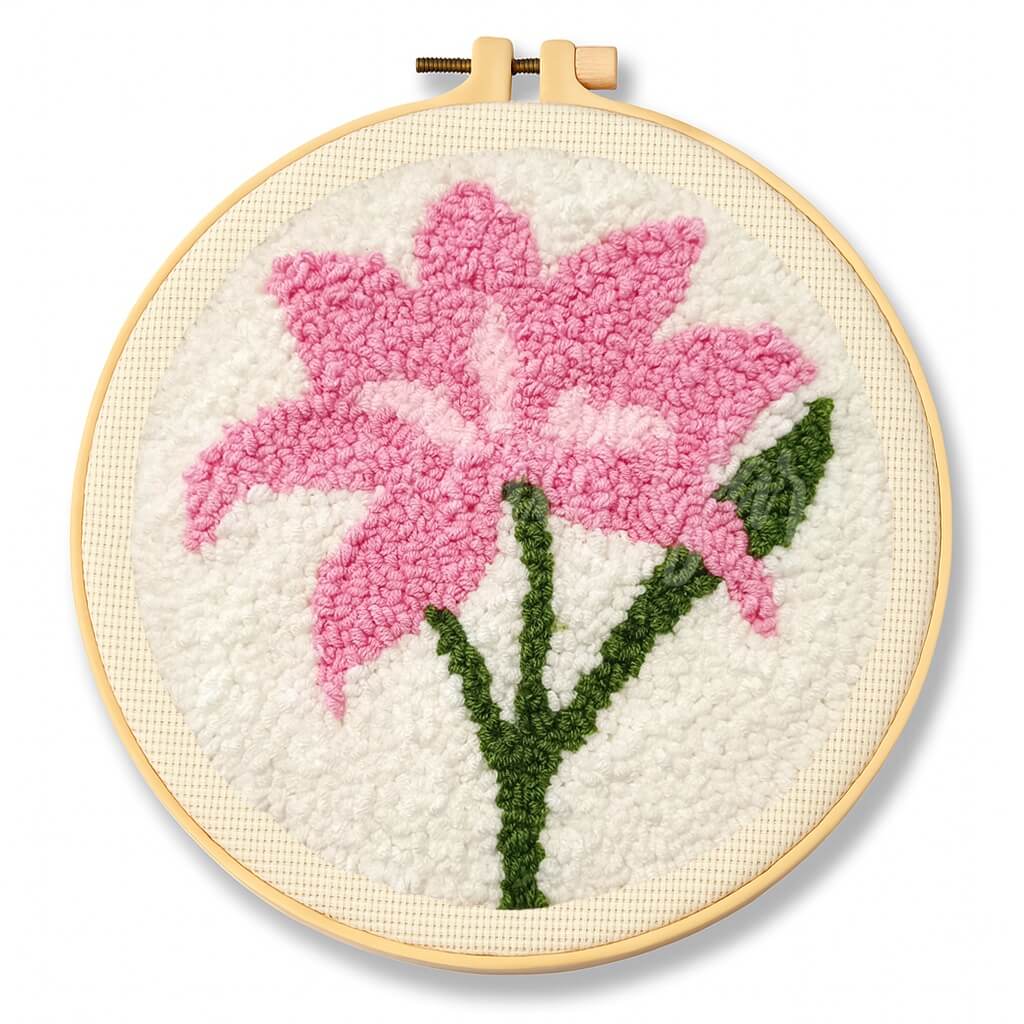 Pink Lily Punch Needle Kit