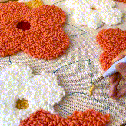Bright Blossoms Punch Needle Kit