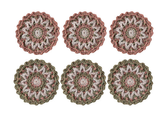 Mystical Dunhuang Wool Crochet Coaster Kit (6 Set)