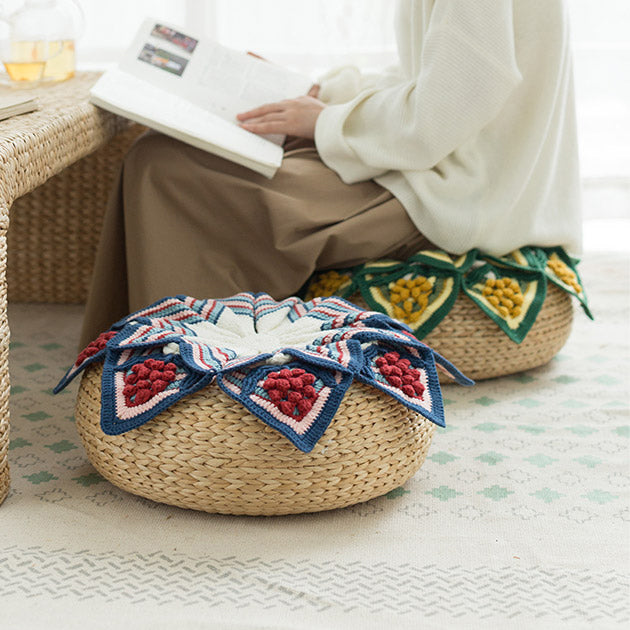 Vintage Berries Crochet Seat Cushion Kit