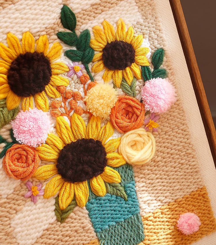 Sunflower Bouquet Punch Needle Kit