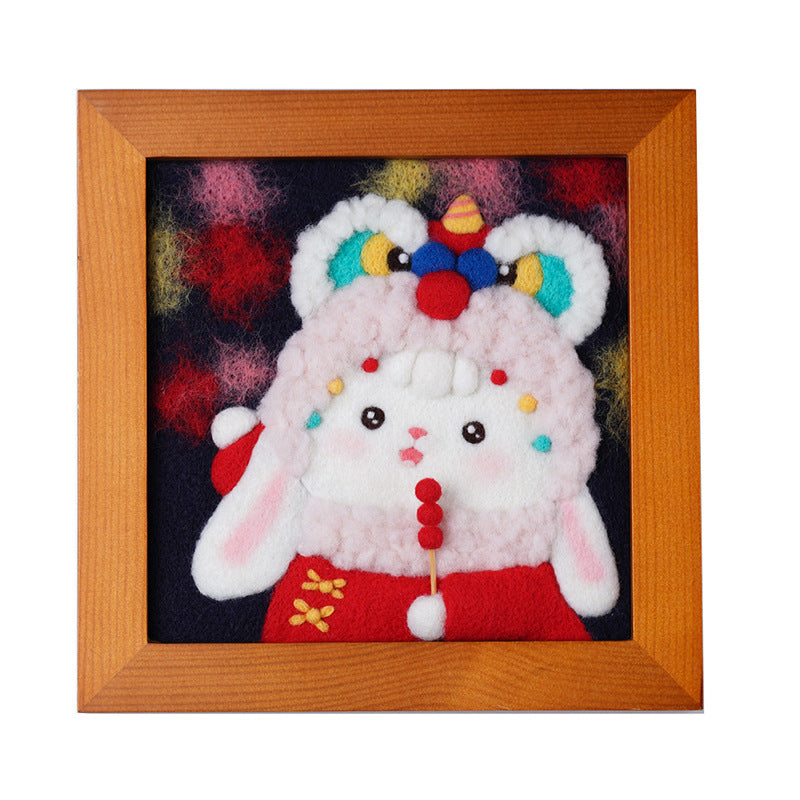 New Year Firework Bunny Needle Felting Kit