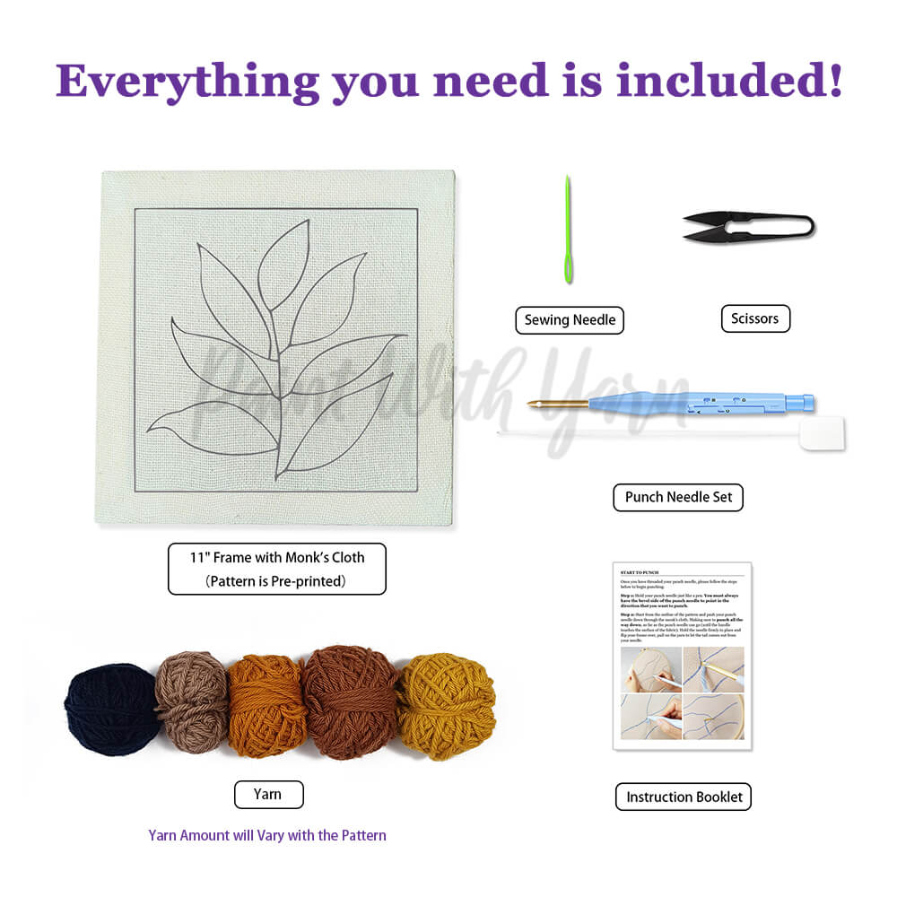 Autumn Leaves Punch Needle Kit