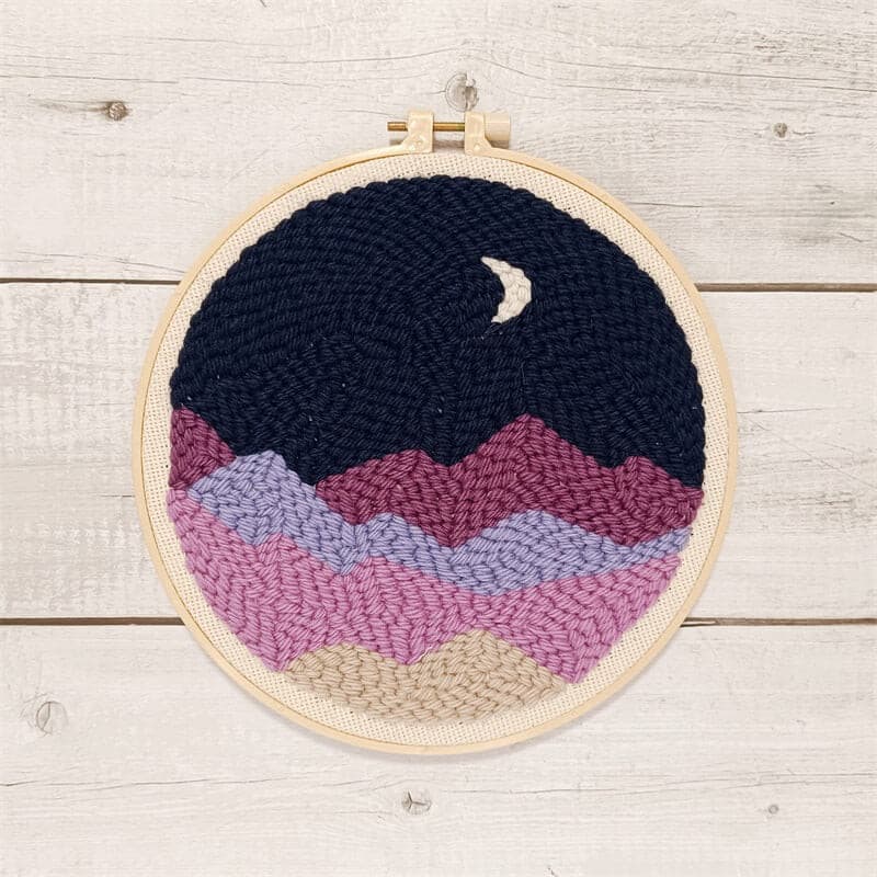 Moonlit Mountains Punch Needle Kit