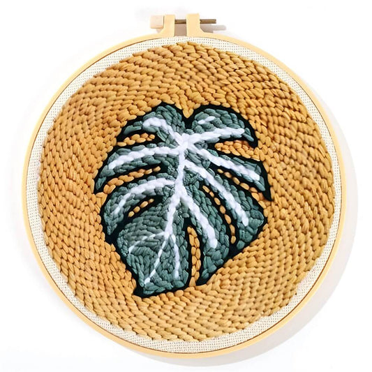 Sunny Monstera Punch Needle Kit