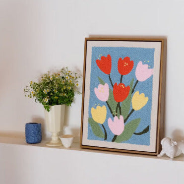 Colorful Tulips Punch Needle Kit