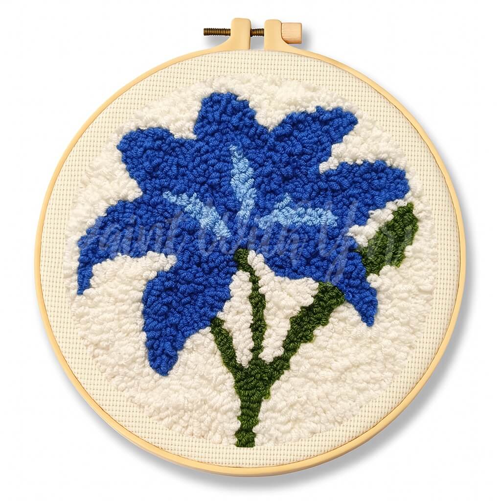Blue Lily Punch Needle Kit