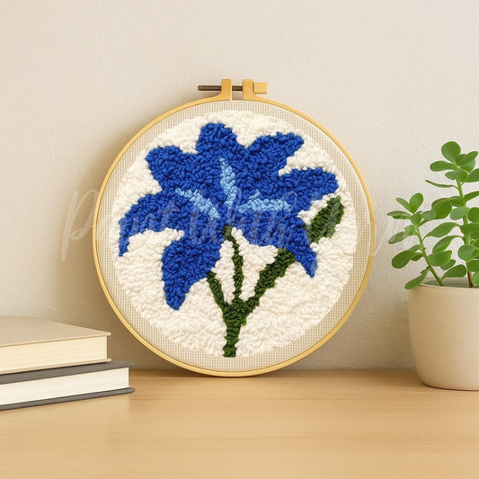 Blue Lily Punch Needle Kit