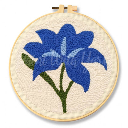 Blue Lily Punch Needle Kit