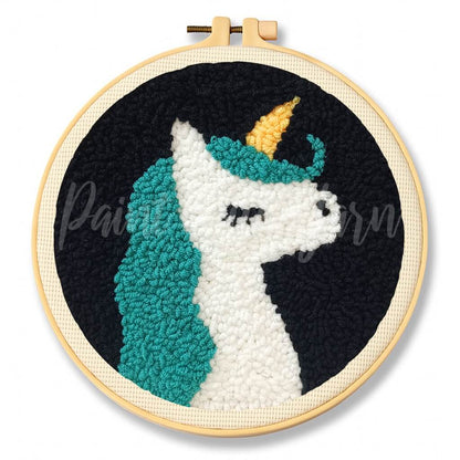 Blue Unicorn Punch Needle Kit