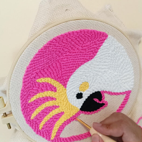 Cockatoo Punch Needle Kit – Pink