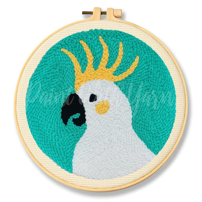 Cockatoo Punch Needle Kit – Blue