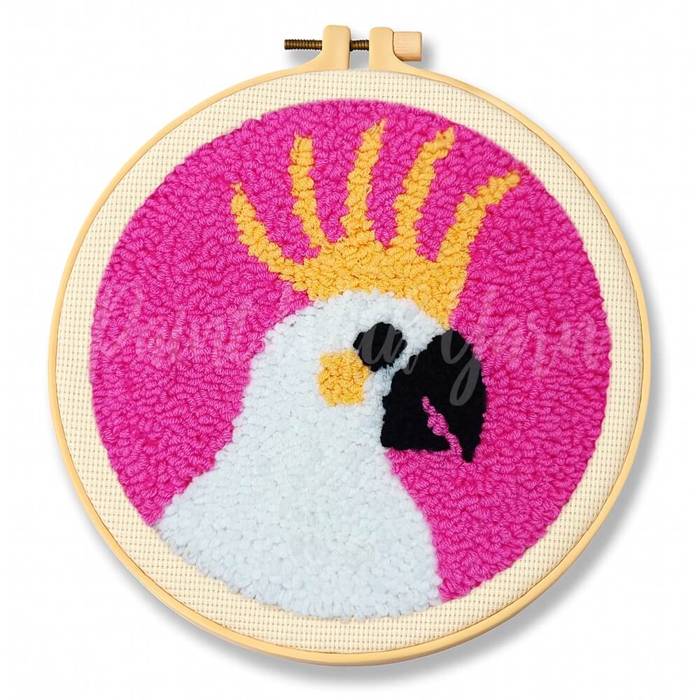 Cockatoo Punch Needle Kit – Pink