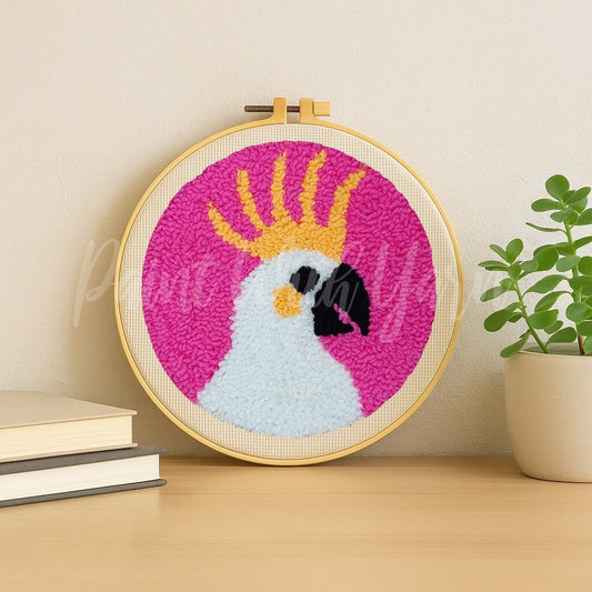 Cockatoo Punch Needle Kit – Pink