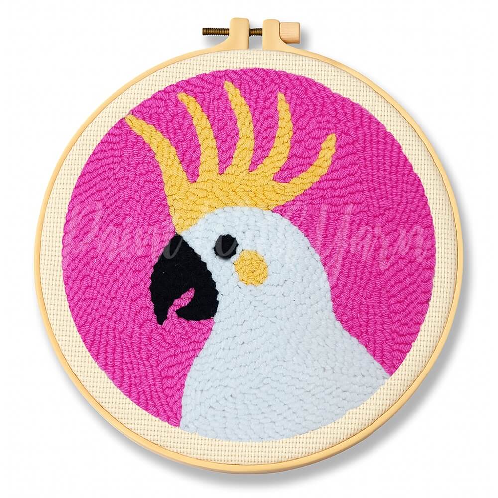 Cockatoo Punch Needle Kit – Pink