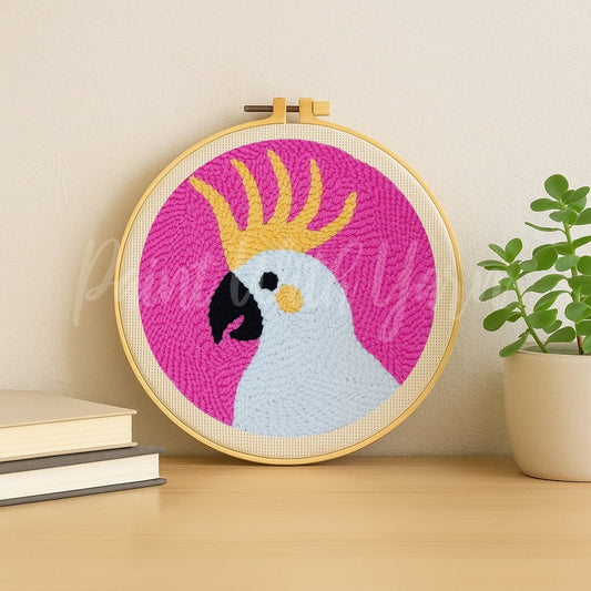 Cockatoo Punch Needle Kit – Pink
