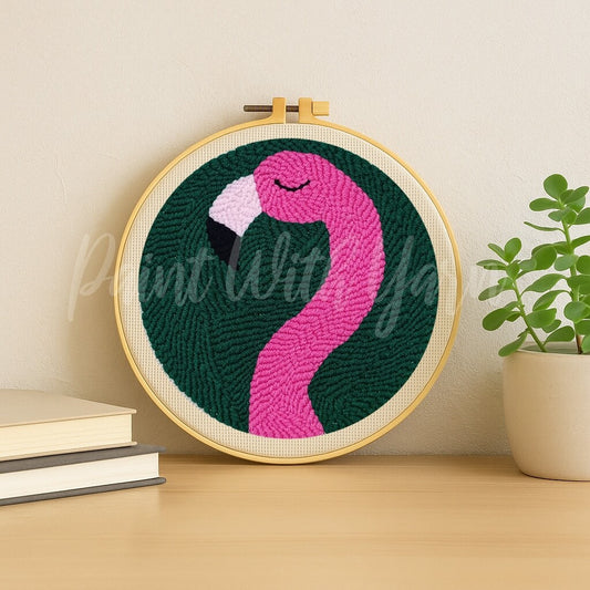 Flamingo Punch Needle Kit
