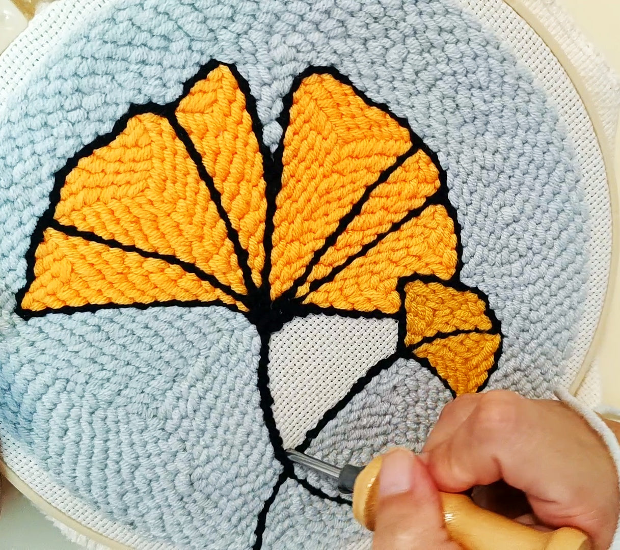 Golden Ginkgo Punch Needle Kit