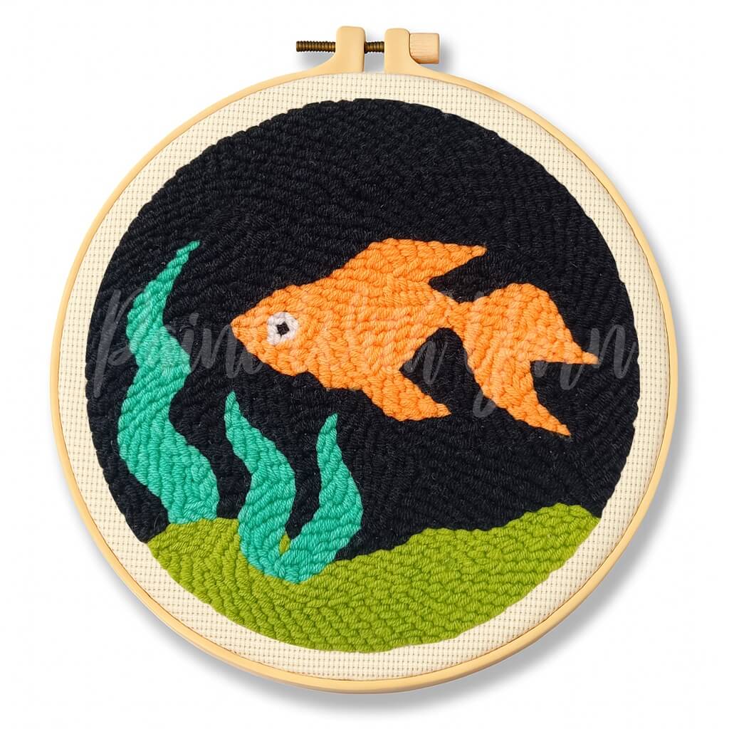 Golden Fish Punch Needle Kit