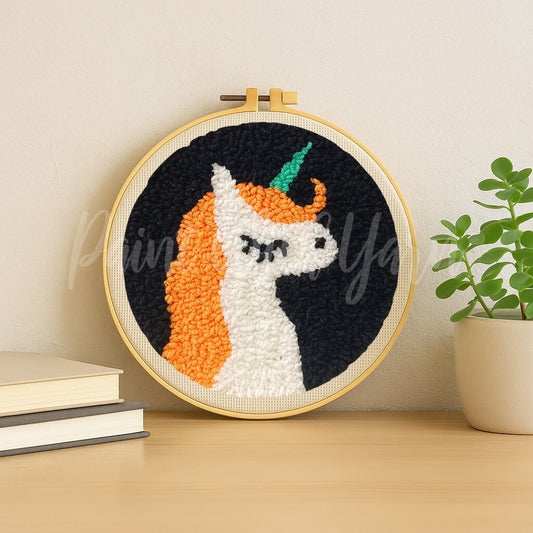 Golden Unicorn Punch Needle Kit