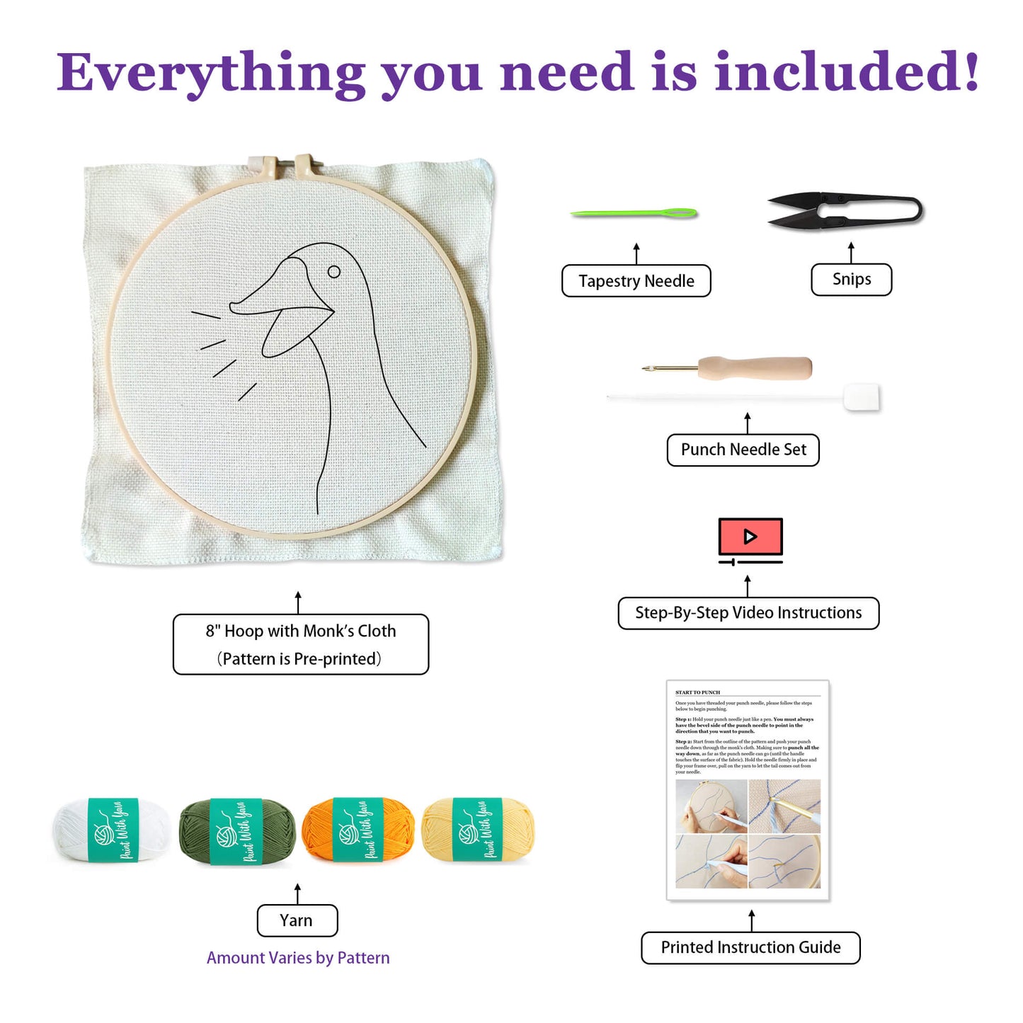 Honk Time Punch Needle Kit