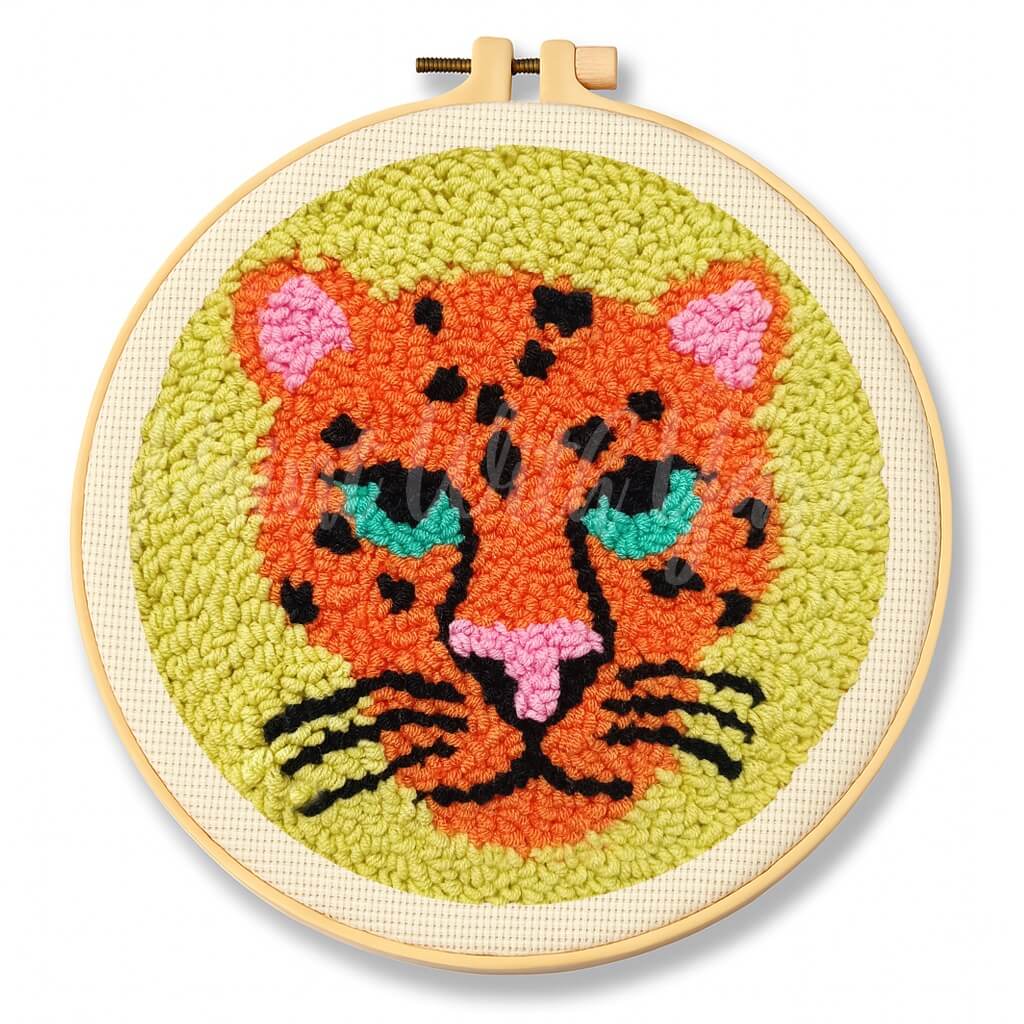 Jungle Leopard Punch Needle Kit