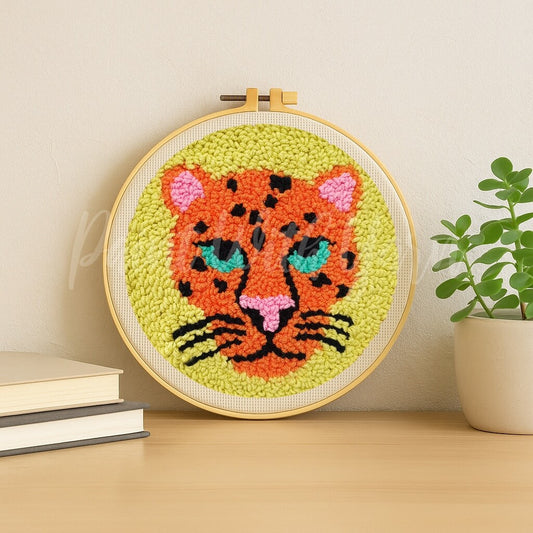 Jungle Leopard Punch Needle Kit