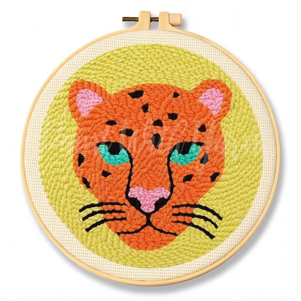 Jungle Leopard Punch Needle Kit