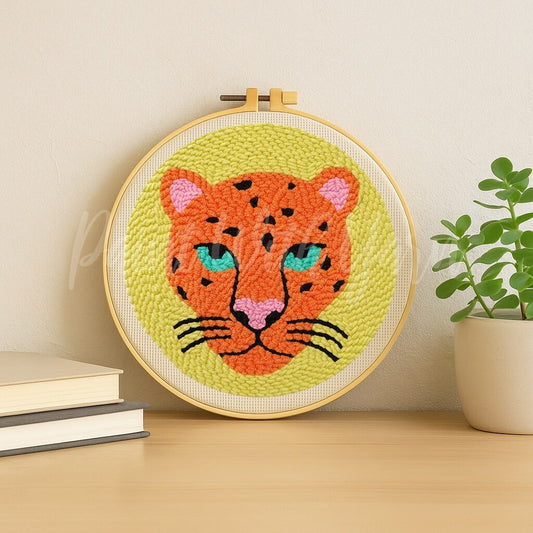 Jungle Leopard Punch Needle Kit