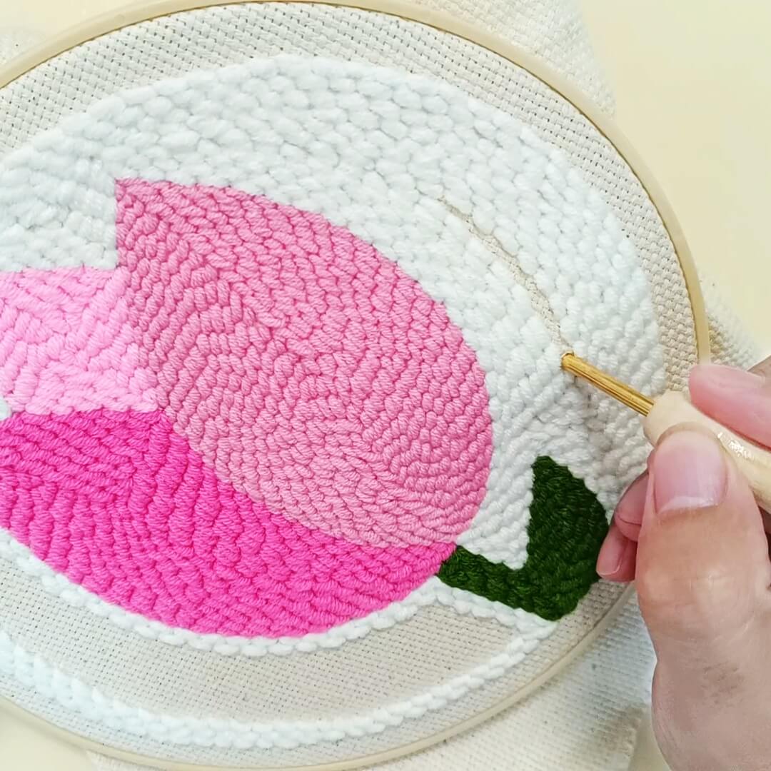 Pink Bloom Punch Needle Kit