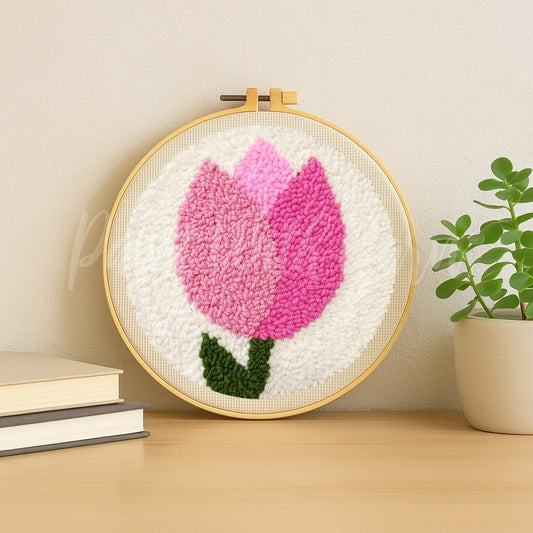 Pink Bloom Punch Needle Kit