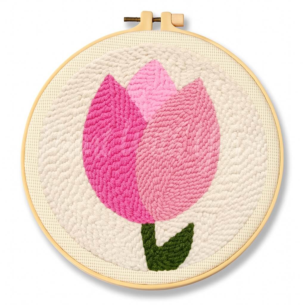 Pink Bloom Punch Needle Kit