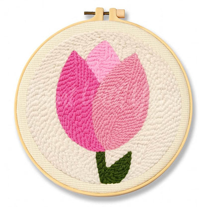 Pink Bloom Punch Needle Kit